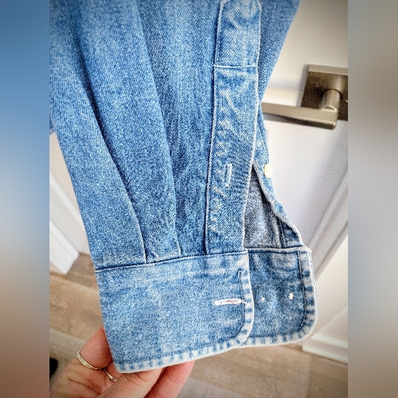 Vintage 90's Norsport Denim Shirt For Men Size Large Tall, Excellent Condition! - Picture 10 of 12